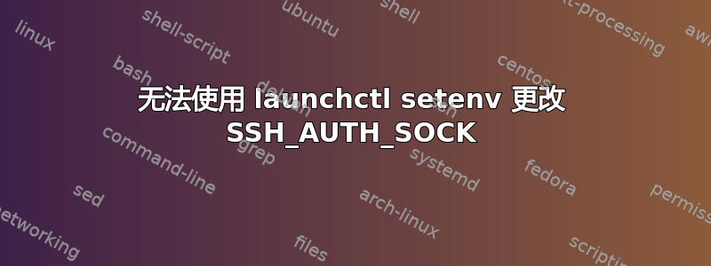 无法使用 launchctl setenv 更改 SSH_AUTH_SOCK