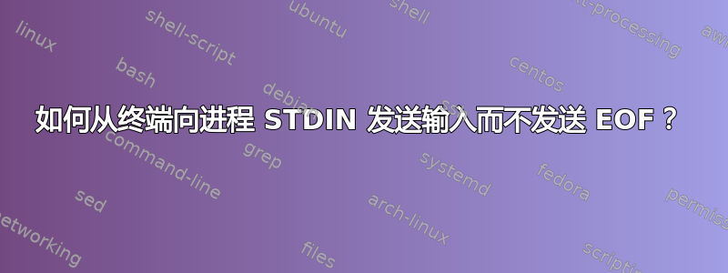 如何从终端向进程 STDIN 发送输入而不发送 EOF？