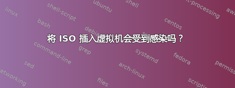 将 ISO 插入虚拟机会受到感染吗？