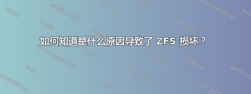 如何知道是什么原因导致了 ZFS 损坏？