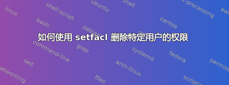 如何使用 setfacl 删除特定用户的权限