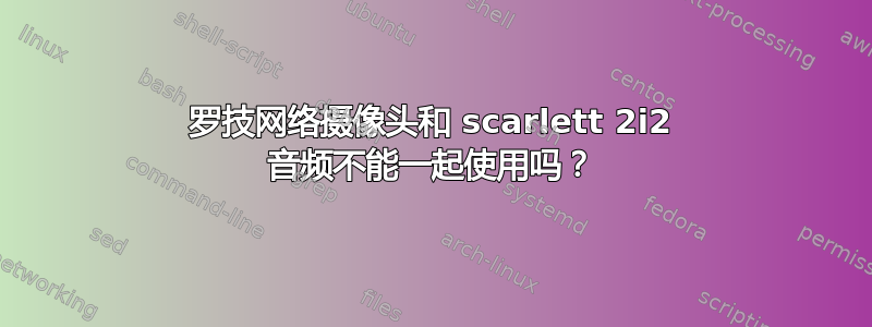 罗技网络摄像头和 scarlett 2i2 音频不能一起使用吗？