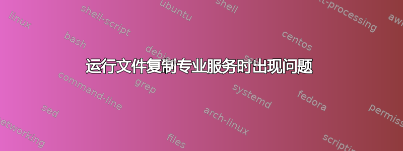 运行文件复制专业服务时出现问题