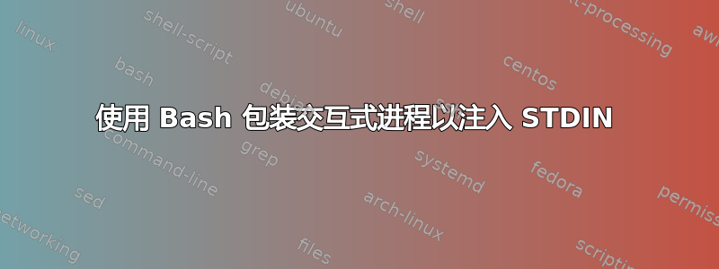 使用 Bash 包装交互式进程以注入 STDIN