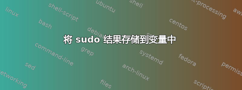 将 sudo 结果存储到变量中