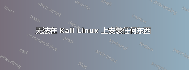 无法在 Kali Linux 上安装任何东西