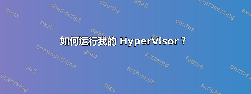 如何运行我的 HyperVisor？