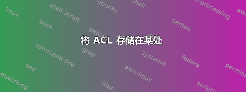 将 ACL 存储在某处