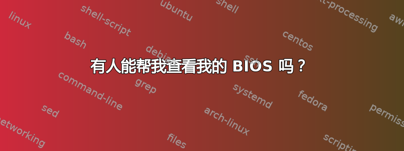 有人能帮我查看我的 BIOS 吗？