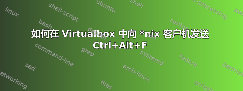 如何在 Virtualbox 中向 *nix 客户机发送 Ctrl+Alt+F