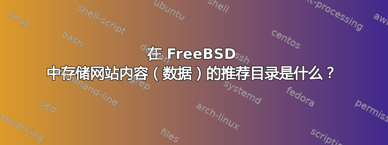 在 FreeBSD 中存储网站内容（数据）的推荐目录是什么？