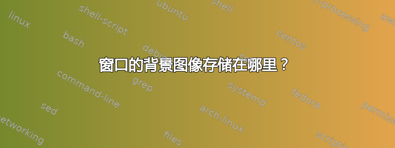 窗口的背景图像存储在哪里？