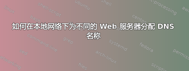 如何在本地网络下为不同的 Web 服务器分配 DNS 名称