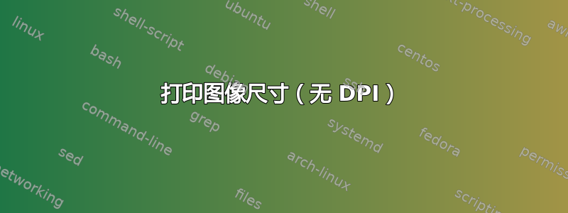 打印图像尺寸（无 DPI）