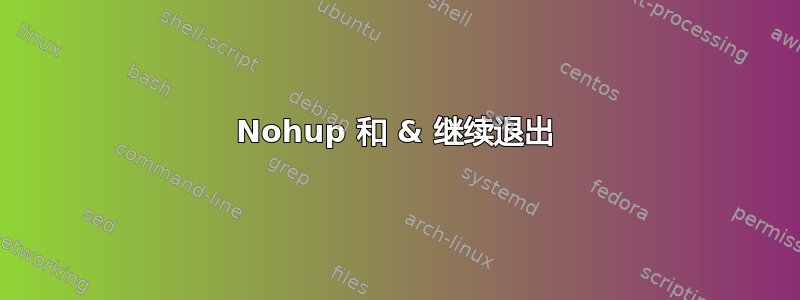 Nohup 和 & 继续退出