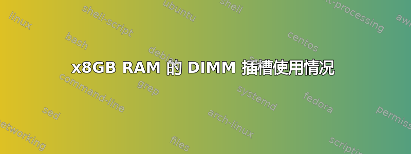 2x8GB RAM 的 DIMM 插槽使用情况