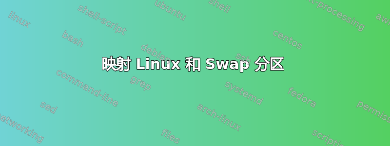 映射 Linux 和 Swap 分区