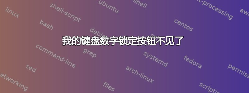 我的键盘数字锁定按钮不见了