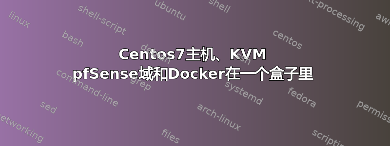 Centos7主机、KVM pfSense域和Docker在一个盒子里