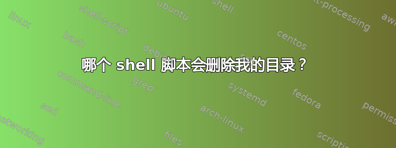 哪个 shell 脚本会删除我的目录？