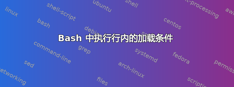 Bash 中执行行内的加载条件