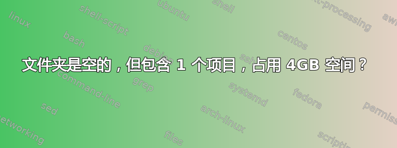 文件夹是空的，但包含 1 个项目，占用 4GB 空间？