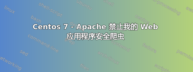 Centos 7 - Apache 禁止我的 Web 应用程序安全爬虫