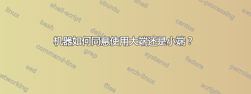 机器如何同意使用大端还是小端？