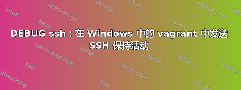 DEBUG ssh：在 Windows 中的 vagrant 中发送 SSH 保持活动