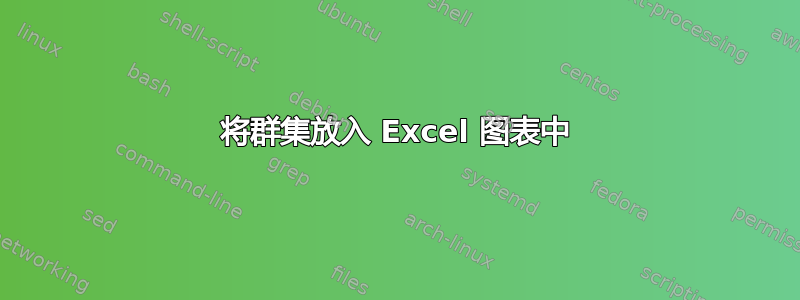 将群集放入 Excel 图表中