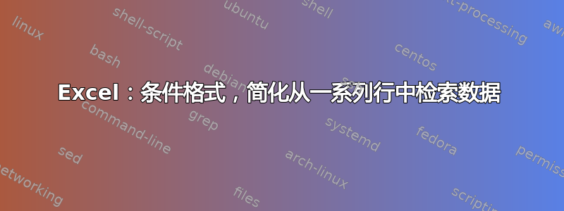 Excel：条件格式，简化从一系列行中检索数据