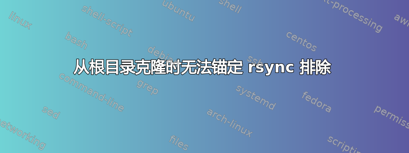 从根目录克隆时无法锚定 rsync 排除