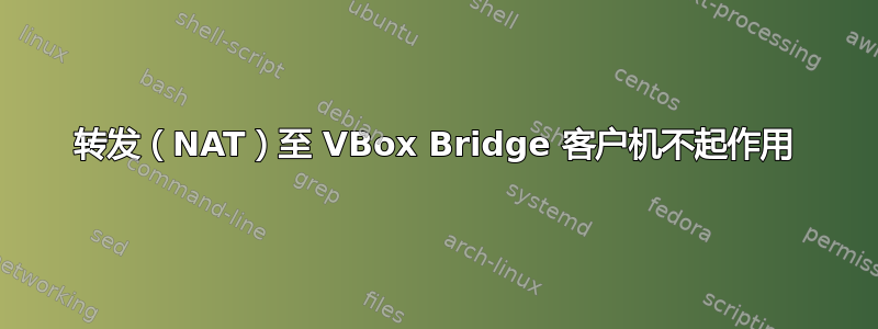 转发（NAT）至 VBox Bridge 客户机不起作用