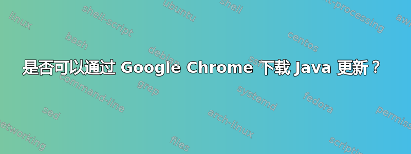 是否可以通过 Google Chrome 下载 Java 更新？