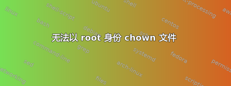 无法以 root 身份 chown 文件