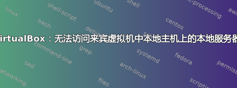 VirtualBox：无法访问来宾虚拟机中本地主机上的本地服务器