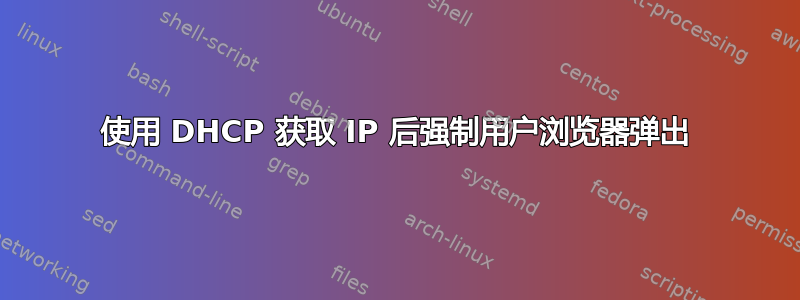 使用 DHCP 获取 IP 后强制用户浏览器弹出