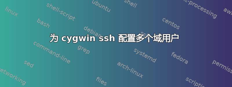 为 cygwin ssh 配置多个域用户