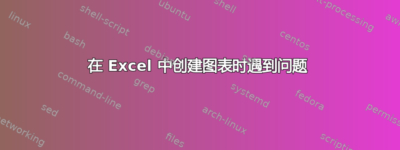 在 Excel 中创建图表时遇到问题