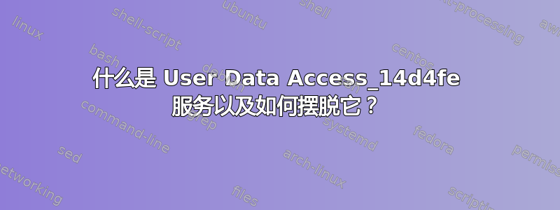 什么是 User Data Access_14d4fe 服务以及如何摆脱它？