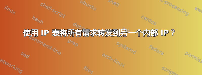 使用 IP 表将所有请求转发到另一个内部 IP？