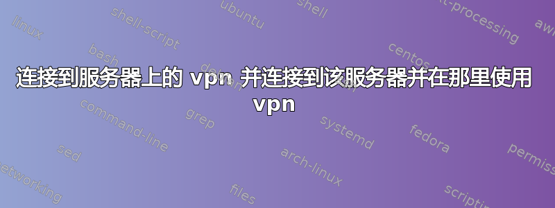 连接到服务器上的 vpn 并连接到该服务器并在那里使用 vpn