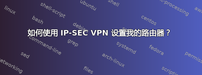 如何使用 IP-SEC VPN 设置我的路由器？