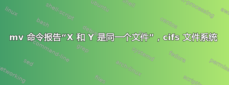 mv 命令报告“X 和 Y 是同一个文件”，cifs 文件系统