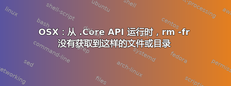 OSX：从 .Core API 运行时，rm -fr 没有获取到这样的文件或目录