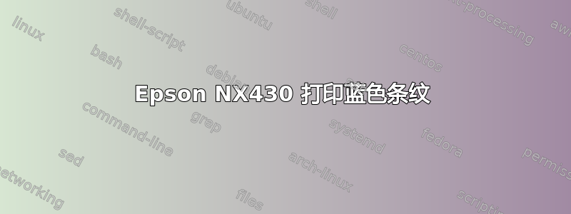 Epson NX430 打印蓝色条纹