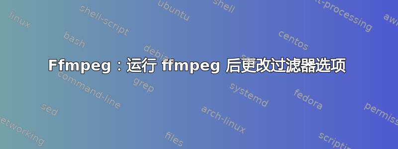 Ffmpeg：运行 ffmpeg 后更改过滤器选项