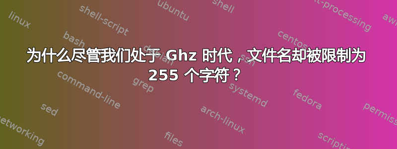 为什么尽管我们处于 Ghz 时代，文件名却被限制为 255 个字符？