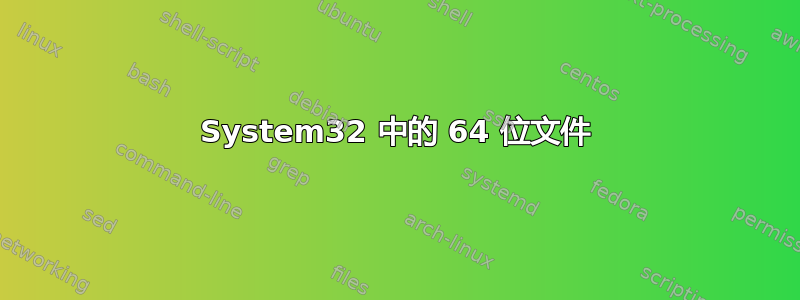 System32 中的 64 位文件