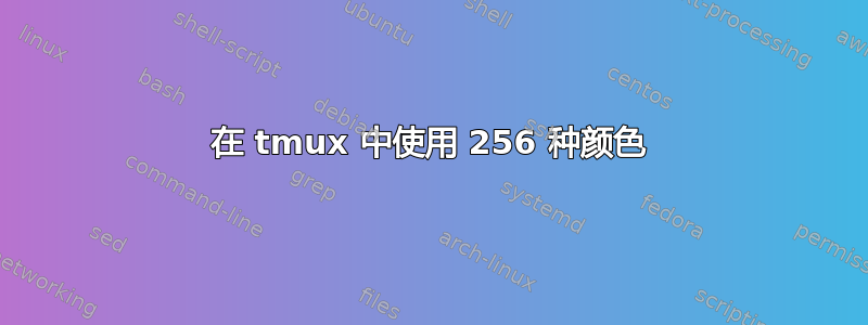 在 tmux 中使用 256 种颜色